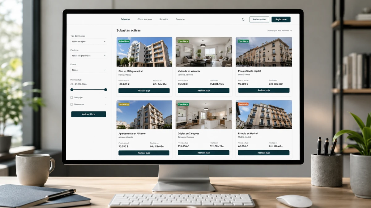 Subasta inmobiliaria en España para una operación de house flipping