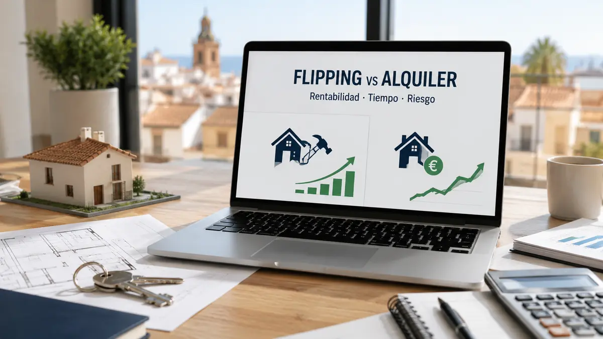 Comparison between house flipping return and rental yield